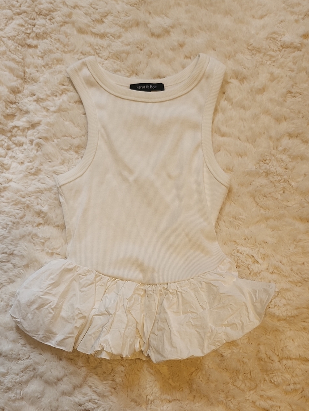Tank Top with Ruffle Hem
